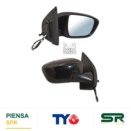 ESPEJO DERECHO 3 PINES PARA PINTAR ELÉCTRICO NISSAN FRONTIER 2021-2024 TYG
