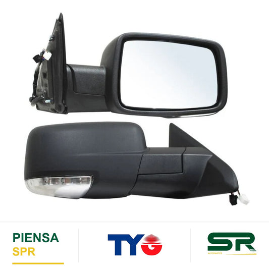 ESPEJO DERECHO ELÉCTRICO 12 PINES CON DIRECCIONAL CON DESEMPAÑANTE AUTOABATIBLE TEXTURIZADO CON LUZ INFERIOR DODGE 2014-2016 TYG
