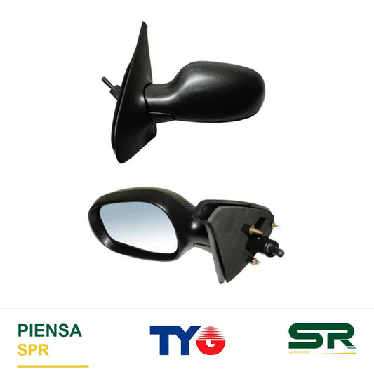 ESPEJO IZQUIERDO NISSAN PLATINA / CLIO 2002-2010 C / CONT MAN POROSO 28906 TYG