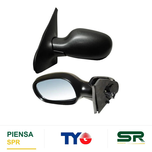 ESPEJO IZQUIERDO ELÉCTRICO NISSAN PLATINA / CLIO 2002-2010 POROSO TYG