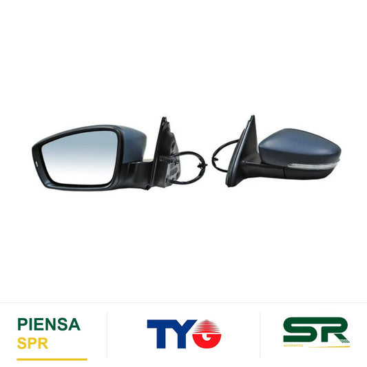 ESPEJO IZQUIERDO 6 PINES CON DESEMPAÑANTE CON DIRECCIONAL PARA PINTAR ELÉCTRICO VOLKSWAGEN JETTA BICENTENARIO 2010-2018 GV TYG