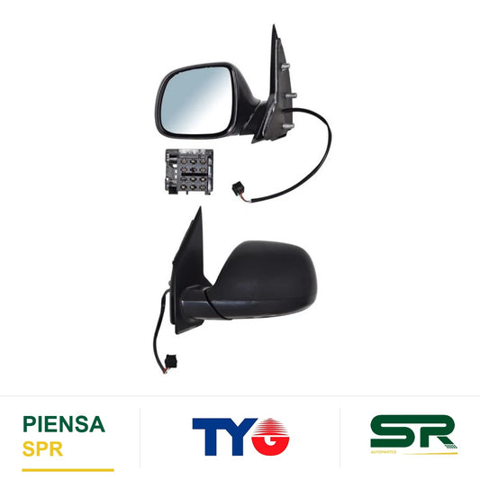 ESPEJO IZQUIERDO 5 PINES CON DESEMPAÑANTE ELÉCTRICO VOLKSWAGEN TRANSPORTER 2016-2024 POROSO TYG