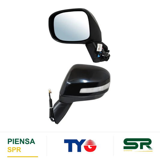 ESPEJO IZQUIERDO 7 PINES CON DESEMPAÑANTE CON DIRECCIONAL PARA PINTAR HONDA CIVIC 2012-2015 HIBRIDO . TYG