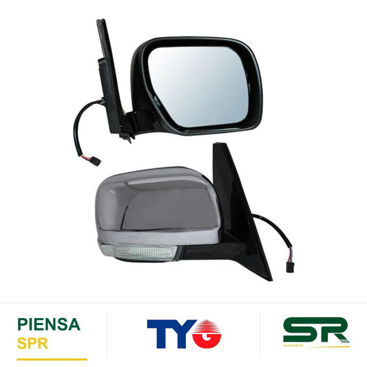 ESPEJO DERECHO ELÉCTRICO CON DIRECCIONAL AUTOABATIBLE CROMADO MITSUBISHI MONTERO 5 2010-2014 TYG