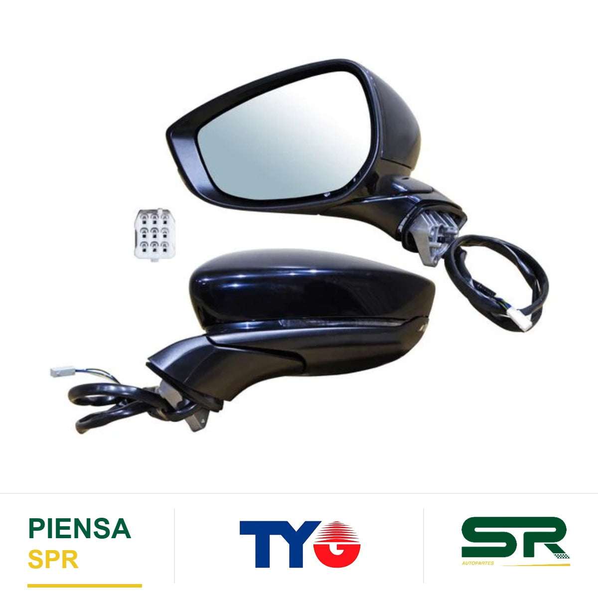 ESPEJO IZQUIERDO ELÉCTRICO PARA PINTAR CON DIRECCIONAL/DESEMP 5 PINES MAZDA 3 2019-2025 TYG