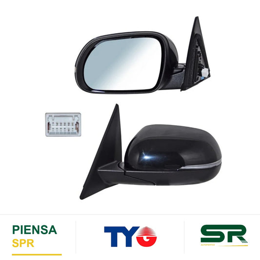ESPEJO IZQUIERDO 6 PINES CON DESEMPAÑANTE CON DIRECCIONAL PARA PINTAR ELÉCTRICO KIA SOUL 2020-2024 TYG