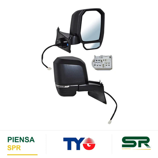 ESPEJO DERECHO 7 PINES CON DIRECCIONAL AUTOABATIBLE PARA PINTAR ELÉCTRICO TOYOTA HIACE 2020-2024 TYG