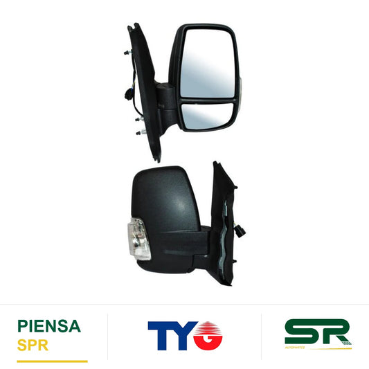 ESPEJO DERECHO CON DIRECCIONAL FORD TRANSIT 2015-2017 S / CONT BLANCA POROSO 2 PINES RVR TYG