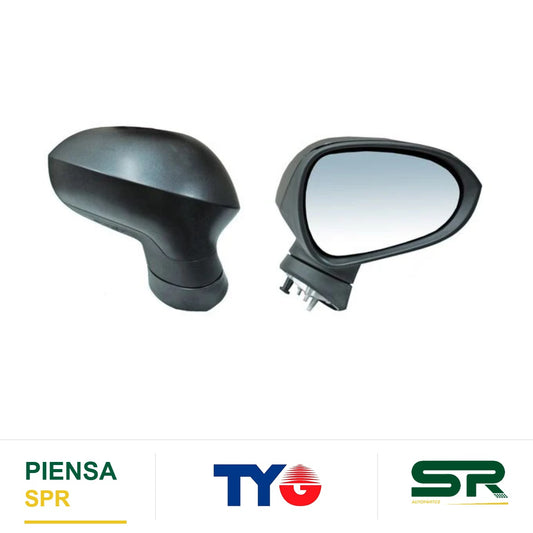 ESPEJO DERECHO 5 PINES CON DESEMPAÑANTE ELÉCTRICO SEAT IBIZA 2010-2017 POROSO TYG