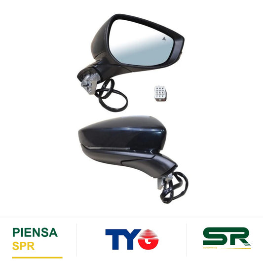 ESPEJO DERECHO 10 PINES CON DESEMPAÑANTE CON DIRECCIONAL PARA PINTAR ELÉCTRICO MAZDA CX30 2020-2024 C / SENSOR PUNTO CIEGO TYG