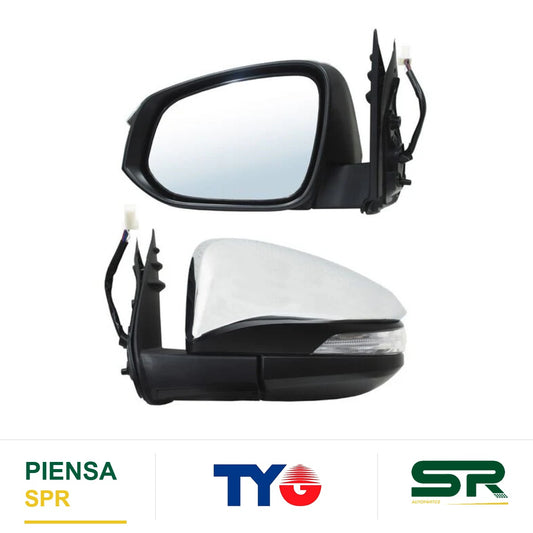 ESPEJO IZQUIERDO 7 PINES CON DIRECCIONAL AUTOABATIBLE ELÉCTRICO CROMADO TOYOTA HILUX 2016-2025 CCCC3.46.06 28605 TYG
