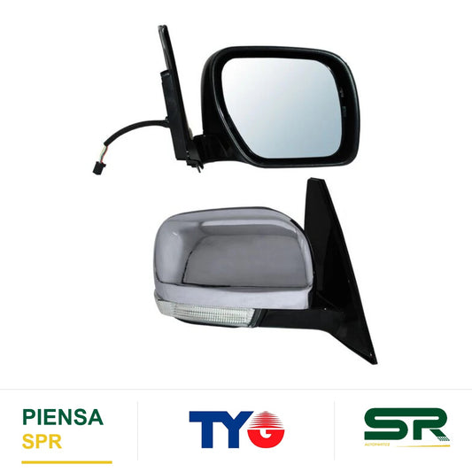 ESPEJO DERECHO ELÉCTRICO CON DIRECCIONAL CROMADO MITSUBISHI MONTERO 5 2009-2014 TYG