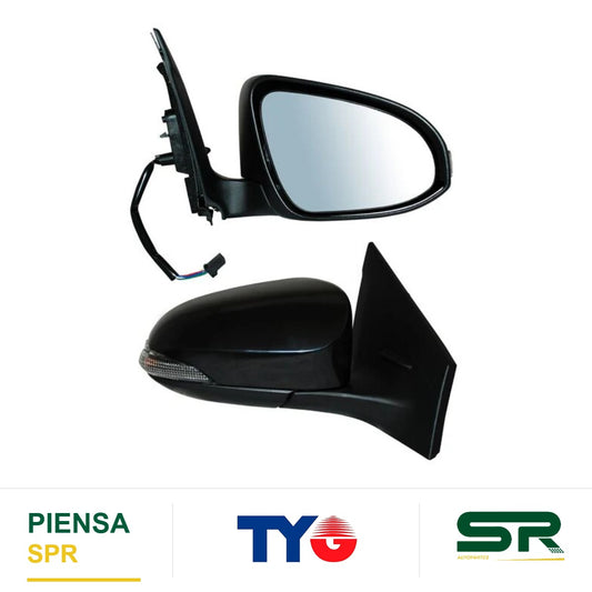 ESPEJO DERECHO 5 PINES CON DIRECCIONAL PARA PINTAR ELÉCTRICO TOYOTA YARIS 2017-2022 5P TYG