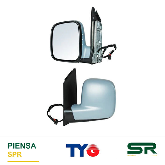 ESPEJO IZQUIERDO 5 PINES CON DESEMPAÑANTE PARA PINTAR ELÉCTRICO VOLKSWAGEN CADDY 2014-2020 TYG