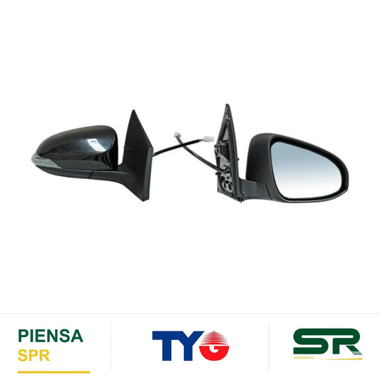 ESPEJO DERECHO 7 PINES CON DESEMPAÑANTE CON DIRECCIONAL PARA PINTAR ELÉCTRICO TOYOTA COROLLA 2014-2019 TYG