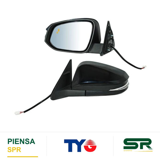 ESPEJO IZQUIERDO 7 PINES CON SENSOR DE PUNTO CIEGO CON DIRECCIONAL ELÉCTRICO TOYOTA HIGHLANDER 2014-2019 CCC3 TYG