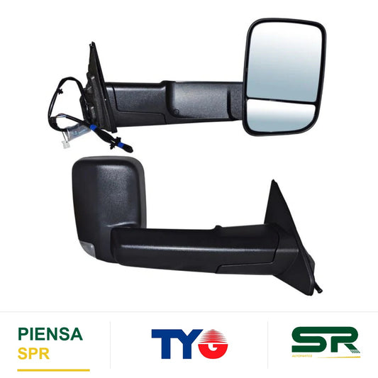ESPEJO DERECHO 10 PINES CON DIRECCIONAL ELÉCTRICO DODGE PICKUP 2019-2022 RAM LINEA NUEVA POROSO C / LUZ INF TELESCOPICO TYG