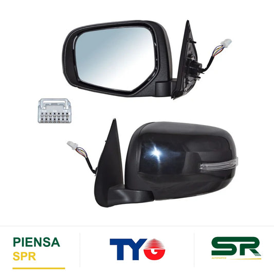 ESPEJO IZQUIERDO 7 PINES CON DIRECCIONAL AUTOABATIBLE PARA PINTAR ELÉCTRICO MITSUBISHI PICKUP L200 2016-2019 CCC3.7.03 TYG