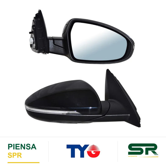 ESPEJO DERECHO 6 PINES CON DESEMPAÑANTE CON DIRECCIONAL PARA PINTAR ELÉCTRICO KIA FORTE 2019-2024 TYG