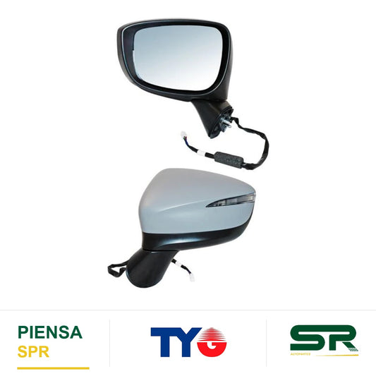 ESPEJO IZQUIERDO 6 PINES CON DESEMPAÑANTE CON DIRECCIONAL PARA PINTAR ELÉCTRICO MAZDA CX5 2015-2017 TYG