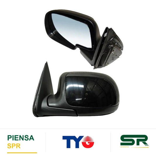 ESPEJO IZQUIERDO NEGRO CHEVROLET PICKUP 1999-2006 S / CONT LISO TYG