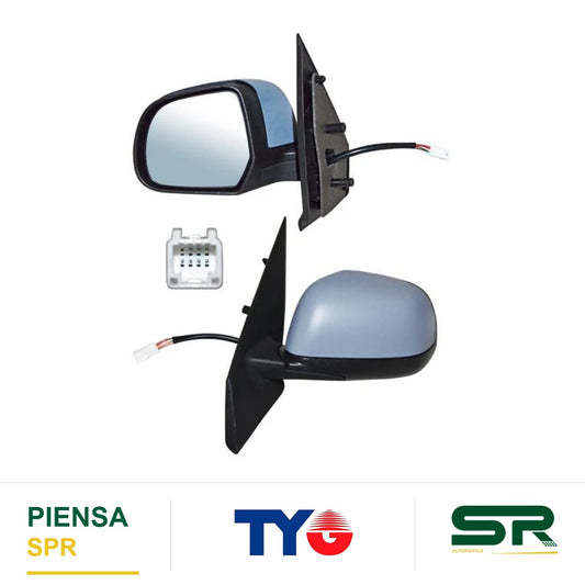 ESPEJO IZQUIERDO 5 PINES CON DESEMPAÑANTE PARA PINTAR ELÉCTRICO RENAULT KANGOO 2019-2024 TYG