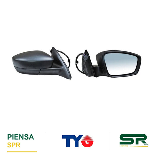 ESPEJO DERECHO 5 PINES CON DESEMPAÑANTE ELÉCTRICO VOLKSWAGEN JETTA BICENTENARIO 2011-2018 POROSO TYG