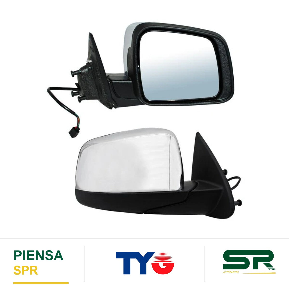 ESPEJO DERECHO ELÉCTRICO CON DESEMPAÑANTE CROM 5 PINES DODGE / CHRYSLER DURANGO 2011-2020 TYG