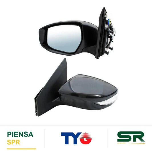 ESPEJO IZQUIERDO 5 PINES CON DIRECCIONAL ELÉCTRICO NISSAN SENTRA 2013-2020 TYG