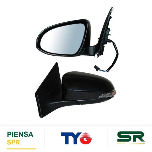 ESPEJO IZQUIERDO 5 PINES CON DIRECCIONAL PARA PINTAR ELÉCTRICO TOYOTA YARIS 2017-2022 5P TYG