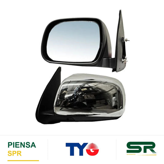 ESPEJO IZQUIERDO ELÉCTRICO 3 PINES CROMADO TOYOTA HILUX 2005-2011 TYG