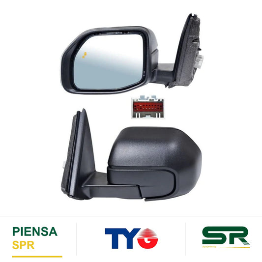 ESPEJO IZQUIERDO ELÉCTRICO 7 PINES CON DESEMPAÑANTE TEXTURIZADO CON SENSOR DE PUNTO CIEGO FORD BRONCO 2021-2025 TYG