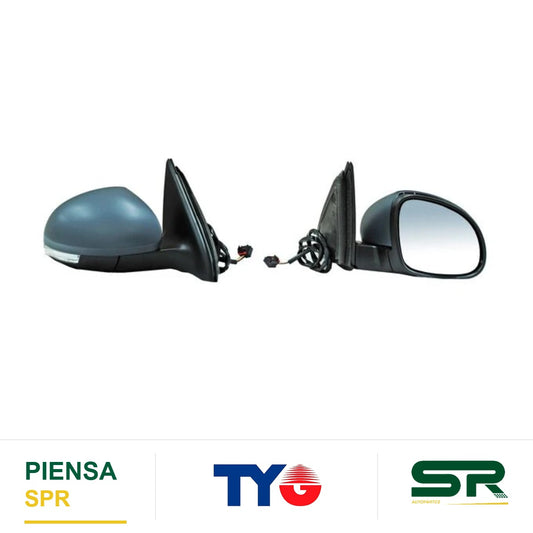 ESPEJO DERECHO 6 PINES CON DESEMPAÑANTE CON DIRECCIONAL PARA PINTAR ELÉCTRICO VOLKSWAGEN TIGUAN 2009-2017 CCC2 TYG