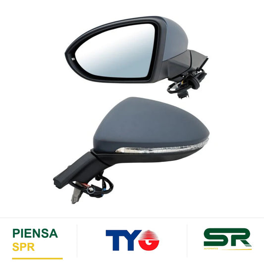 ESPEJO IZQUIERDO 6 PINES CON DESEMPAÑANTE CON DIRECCIONAL PARA PINTAR ELÉCTRICO VOLKSWAGEN GOLF 2015-2019 TYG