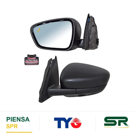 ESPEJO IZQUIERDO 5 PINES CON SENSOR DE PUNTO CIEGO ELÉCTRICO FORD ESCAPE 2020-2022 POROSO TYG