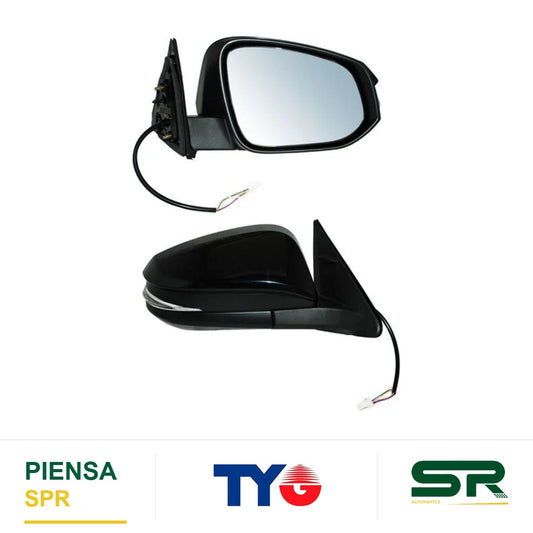ESPEJO DERECHO 5 PINES CON DIRECCIONAL PARA PINTAR ELÉCTRICO TOYOTA HIGHLANDER 2014-2019 . TYG