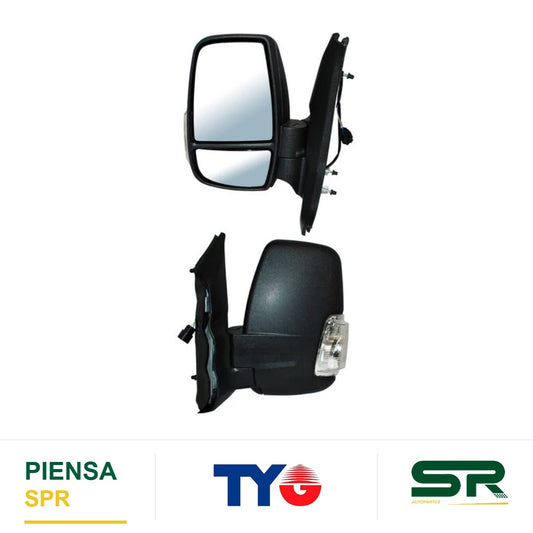 ESPEJO IZQUIERDO CON DIRECCIONAL FORD TRANSIT 2015-2017 S / CONT BLANCA POROSO 2 PINES RVR TYG
