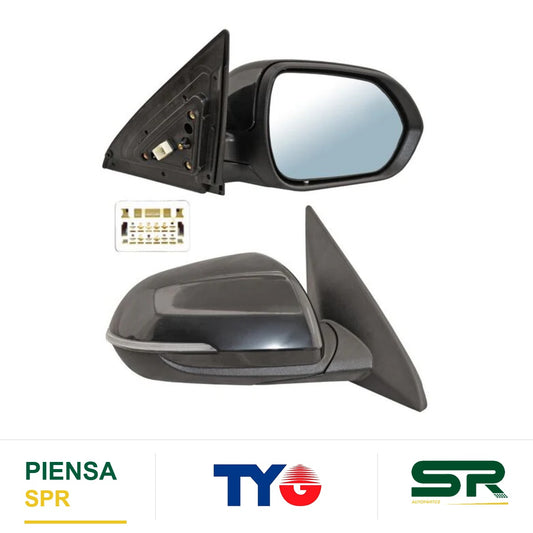ESPEJO DERECHO 6 PINES CON DESEMPAÑANTE CON DIRECCIONAL PARA PINTAR ELÉCTRICO KIA SELTOS 2020-2025 TYG