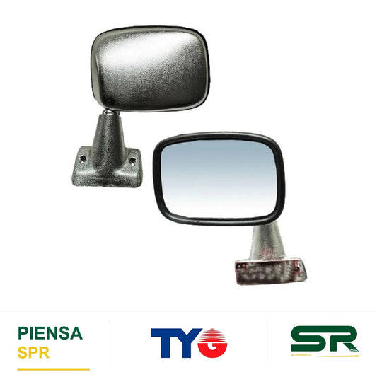 ESPEJO IZQUIERDO CROMADO TOYOTA PICKUP 1984-1988 S / CONT C / CUELLO TYG