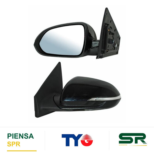 ESPEJO IZQUIERDO 5 PINES CON DIRECCIONAL PARA PINTAR ELÉCTRICO KIA RIO 2018-2023 723D TYG