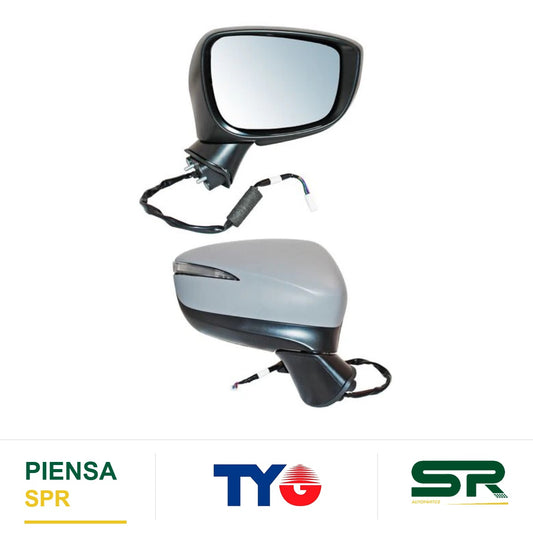 ESPEJO DERECHO 6 PINES CON DESEMPAÑANTE CON DIRECCIONAL PARA PINTAR ELÉCTRICO MAZDA CX3 2016-2025 TYG