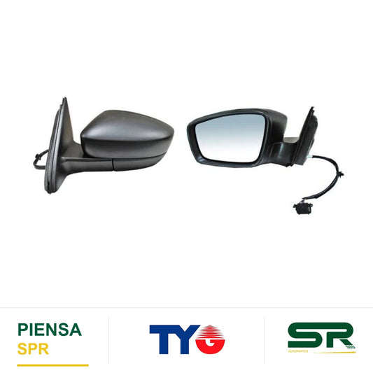 ESPEJO IZQUIERDO 5 PINES CON DESEMPAÑANTE ELÉCTRICO VOLKSWAGEN JETTA BICENTENARIO 2011-2018 POROSO TYG