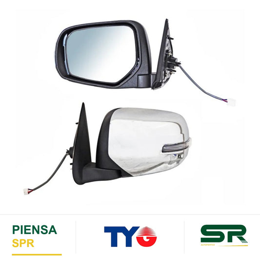 ESPEJO IZQUIERDO 5 PINES CON DIRECCIONAL ELÉCTRICO CROMADO MITSUBISHI PICKUP L200 2016-2019 CCCC3 TYG