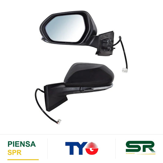 ESPEJO IZQUIERDO 7 PINES CON DESEMPAÑANTE CON DIRECCIONAL PARA PINTAR ELÉCTRICO TOYOTA PRIUS 2016-2022 723D TYG