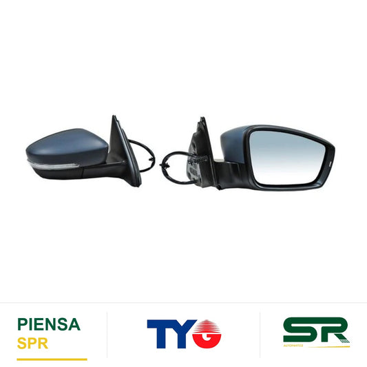ESPEJO DERECHO 6 PINES CON DESEMPAÑANTE CON DIRECCIONAL PARA PINTAR ELÉCTRICO VOLKSWAGEN JETTA BICENTENARIO 2010-2018 GV TYG