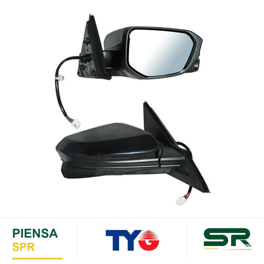 ESPEJO DERECHO 11 PINES CON DESEMPAÑANTE PARA PINTAR ELÉCTRICO HONDA CIVIC 2016-2021 C / CAMARA (MOLDE) TYG