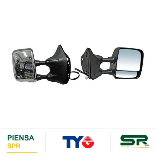 ESPEJO DERECHO ELÉCTRICO 5 PINES CON DESEMPAÑANTE CROMADO NISSAN ARMADA / NISSAN TITAN TELESCOPICO 2004-2015 TYG