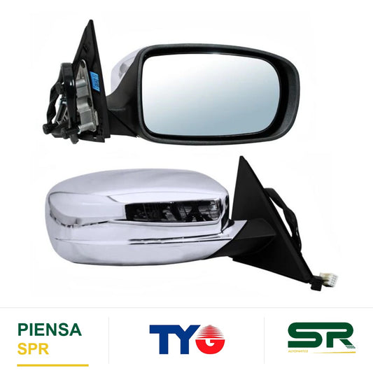 ESPEJO DERECHO 9 PINES CON DESEMPAÑANTE ELÉCTRICO CROMADO CHRYSLER 300 2012-2019 C / MEM 2. TYG