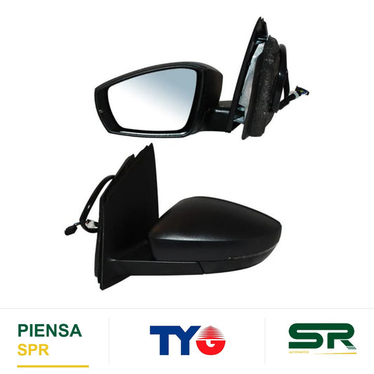 ESPEJO IZQUIERDO 6 PINES CON DESEMPAÑANTE CON DIRECCIONAL PARA PINTAR ELÉCTRICO VOLKSWAGEN VENTO 2016-2022 28712 TYG