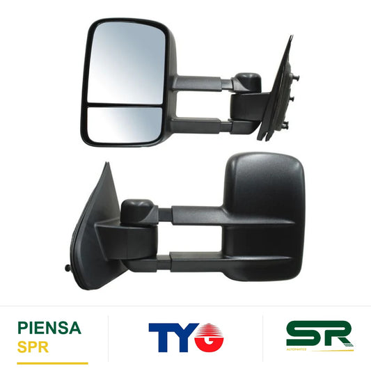 ESPEJO IZQUIERDO CHEVROLET PICKUP 2014-2018 / SIERRA S / CONT POROSO TELESCOPICO TYG